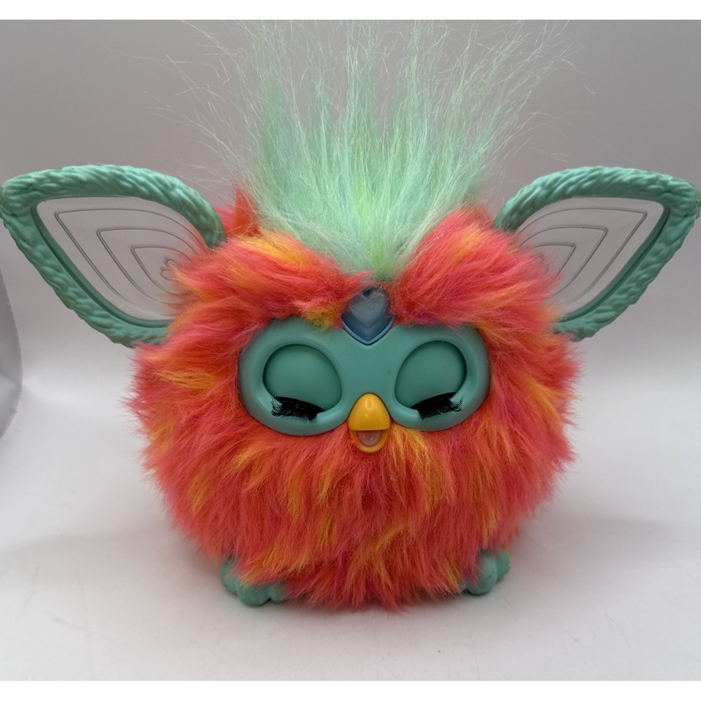 Furby Coral 2023 Interactive Talking Moving Plush Toy Working Hasbro Light Up